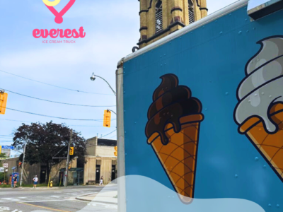 ice cream truck for backyard wedding